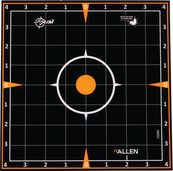 Allen Adhesive Sight-In Target Splash 8In Grid 6Pk
