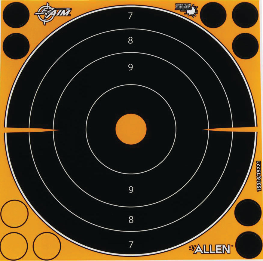 Allen Adhesive Sight-In Target Splash 8In 1Dot 6Pk