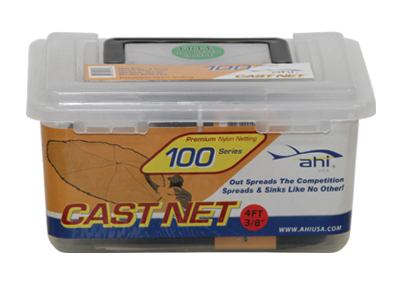 Ahi 100 Series Nyln Cast Net 4Ft 3/8In White Mesh