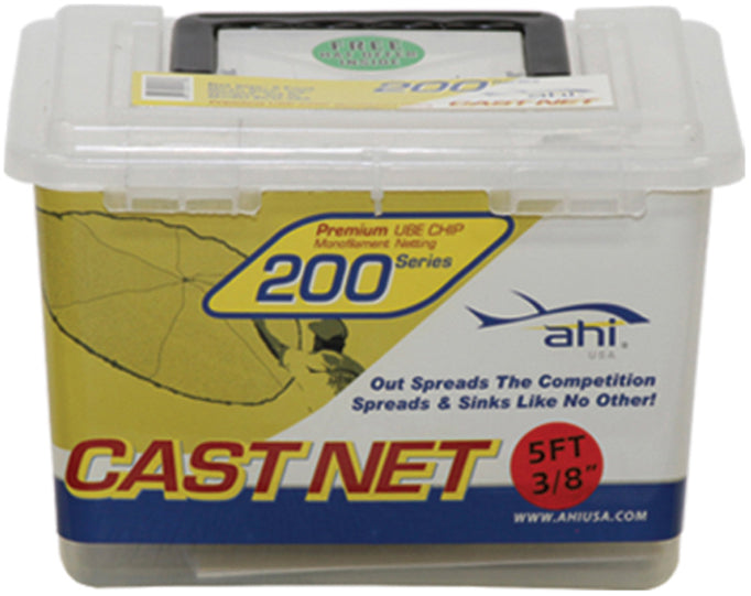 Ahi 200 Series Mono Cast Net 3Ft 3/8In Clear Mesh