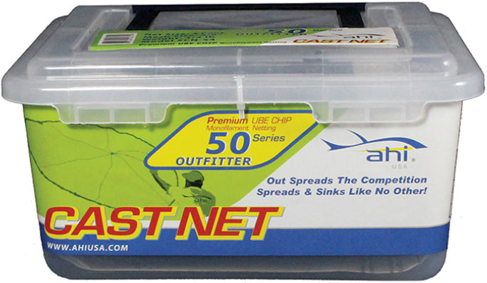 Ahi 50 Series Mono Cast Net 3Ft 3/8In Clear Mesh