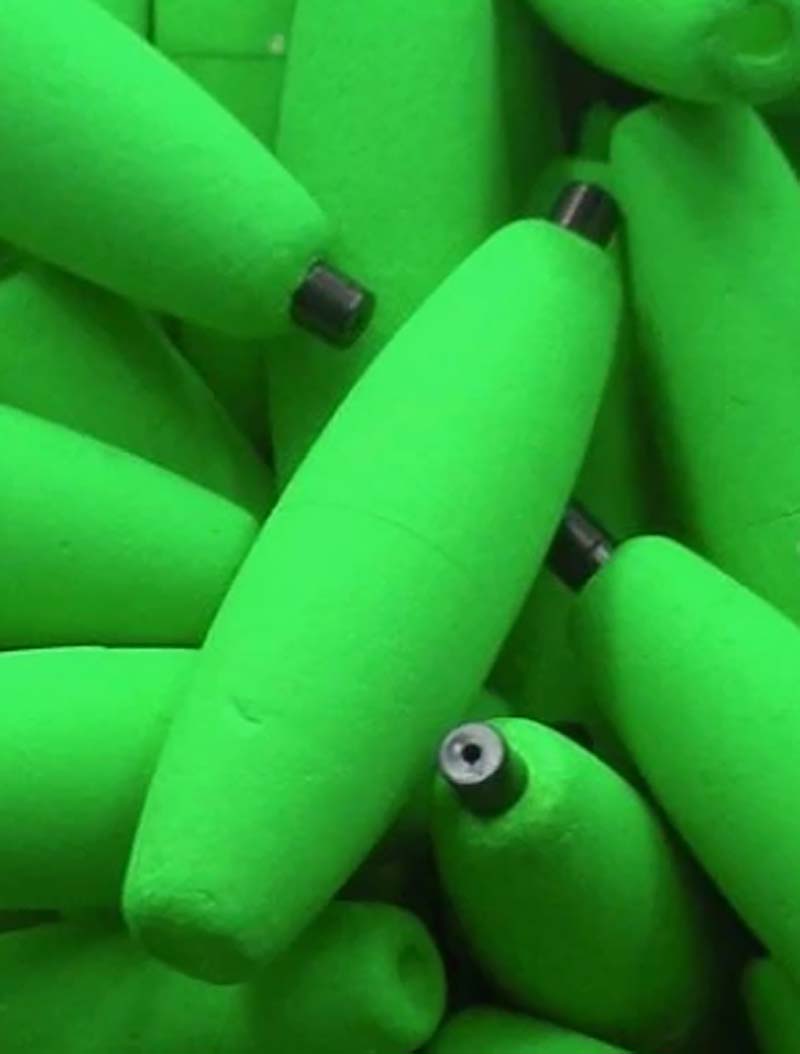 Comal Cigar Foam Float 3In Green 100Bg