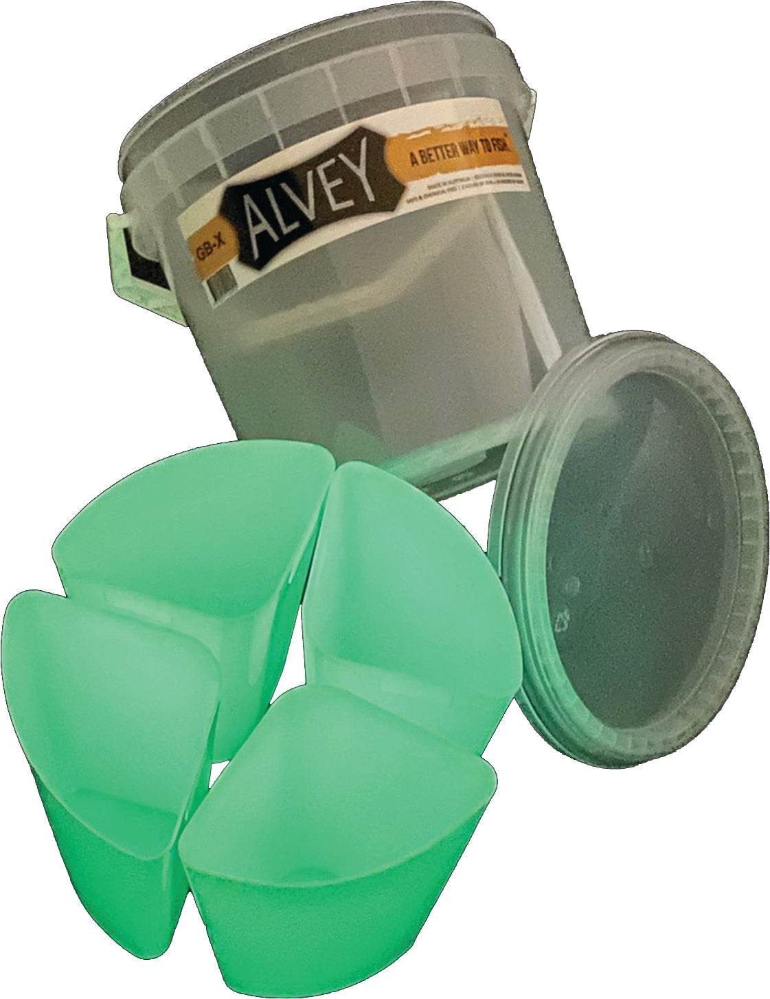 Alvey Glow 4-Part Bait Bucket 10L Solar Charge