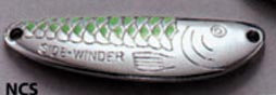 Acme Sidewinder Spoon 1/3Oz Nickel/Chart Scale