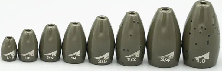Ark Fishing Tungsten Flipping Weight Green 5/16Oz 3Pk