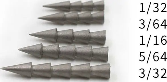 Ark Fishing Nail Weight Matt Silver 5/64Oz 4Pk