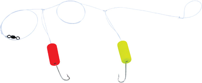 AFW 2-Drop Spot/Pompano Rig Mono Cyl Float Sz6 Hook