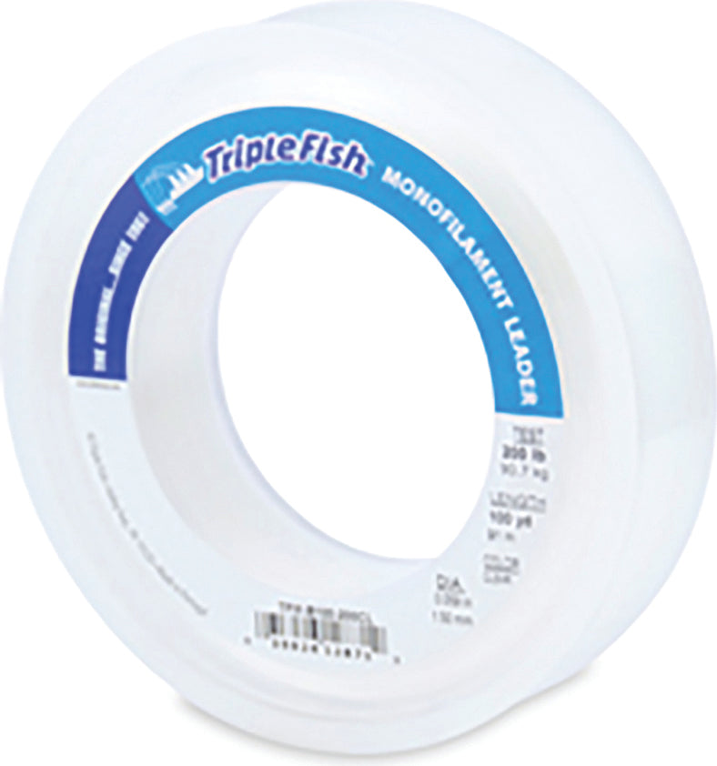 AFW Triple Fish Mono Leader Clear 200Lb 100Yd