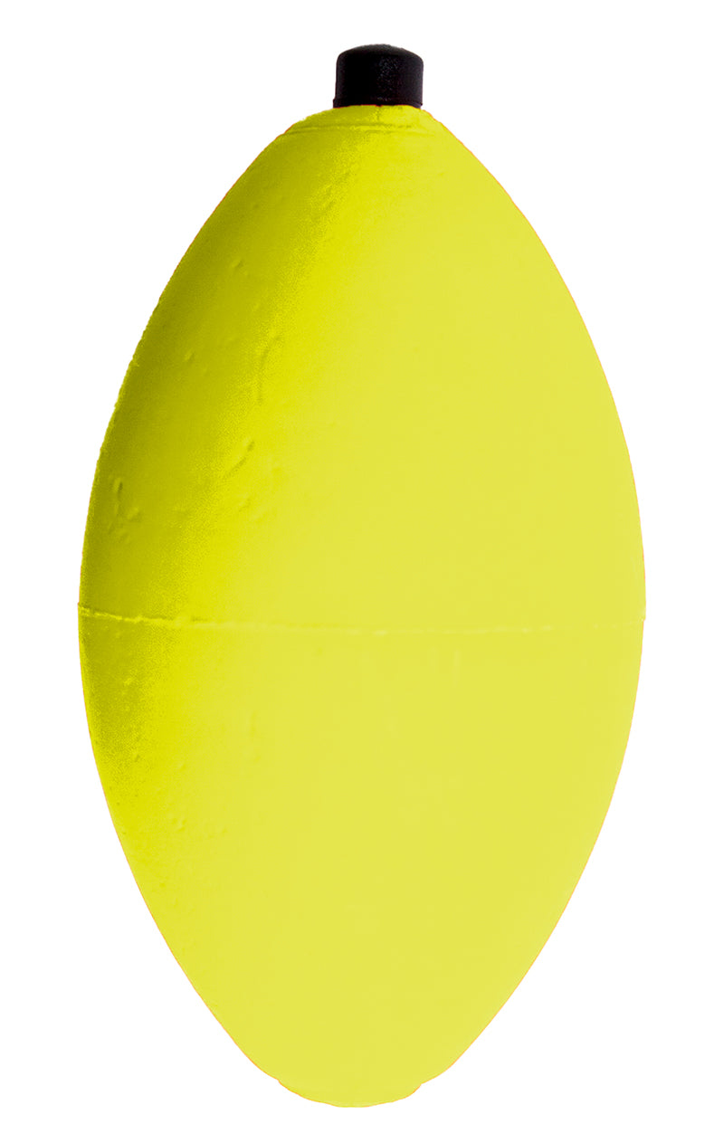 Betts Oval Foam Float W/Peg 2.5In Yellow 100Bg