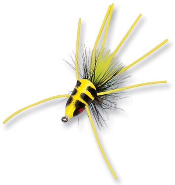 Betts Fish Head Fly Sz10 Chart/Blk/Yel