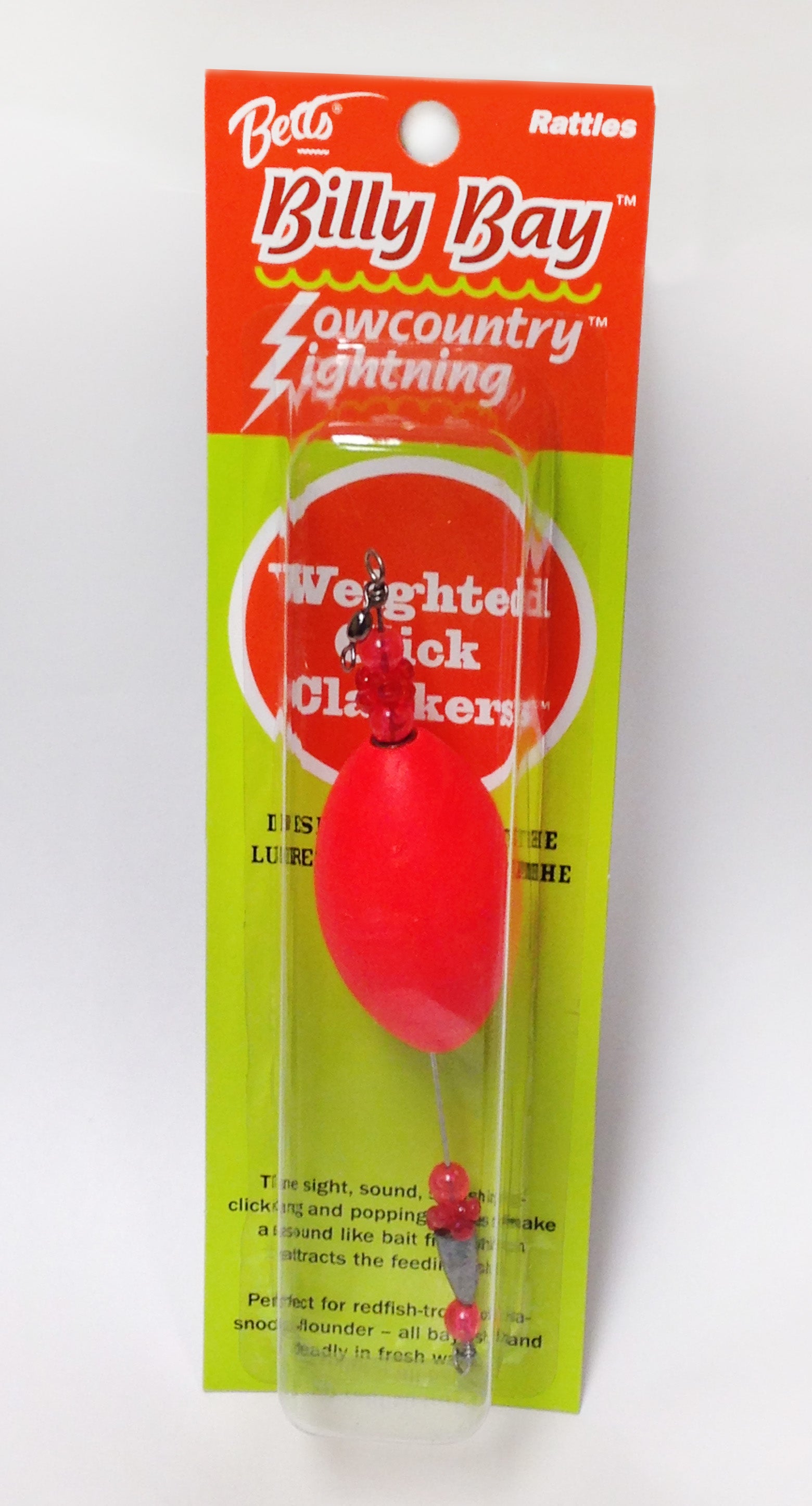 Betts Billy Bay Cl Clacker Flt 2.5In Wgtd Oval Red 1Pk