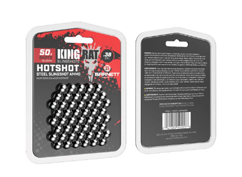 Barnett Slingshot Ammo 38Cal Plated Steel 50Rds