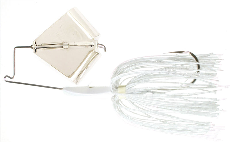 Boogerman Clacker Buzzbait 3/8Oz White/Nickel Blade