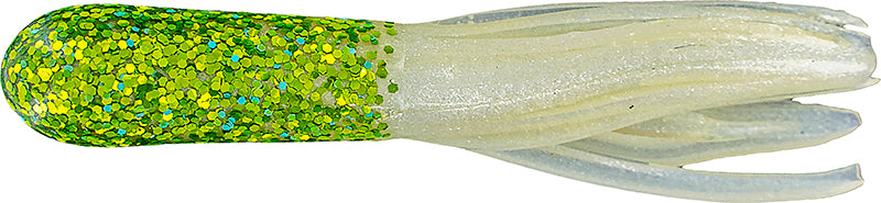 Big Bite Glitterhead Crappie Tube 1.5In 10Pk Chart/Pearl