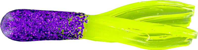 Big Bite Glitterhead Crappie Tube 1.5In 10Pk Purple Glit/C