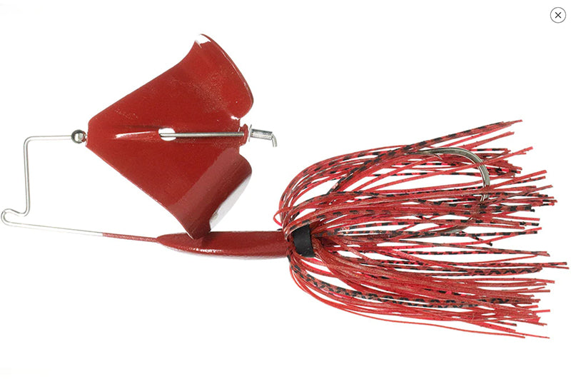 Boogerman Clacker Buzzbait 3/8Oz Red Tiger/Red Bld