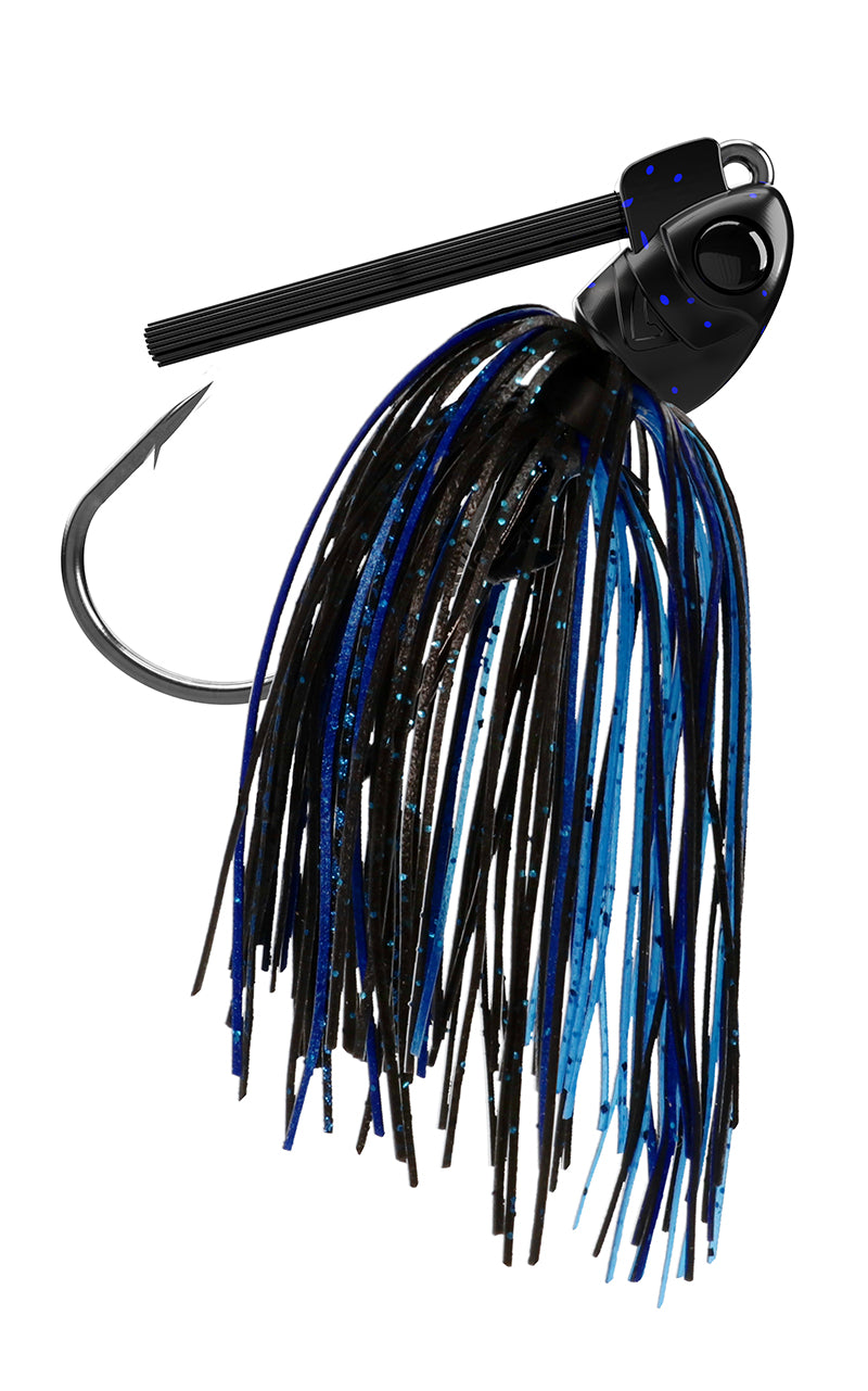 Buckeye Brush Panda Swim Jig 3/8Oz Black/Blue