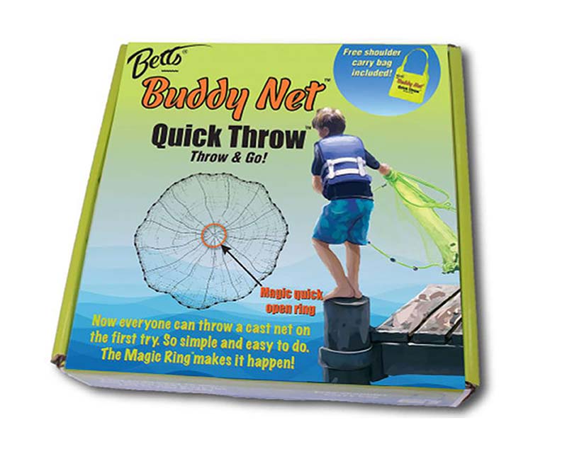 Betts Buddy Qck Throw Cast Net 4Ft 3/8In Chartreus Mesh