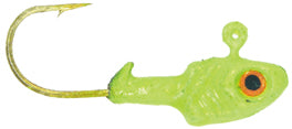 Bass Assassin Crappie Jighead 1/32Oz 6Pk Chart/Red Eye