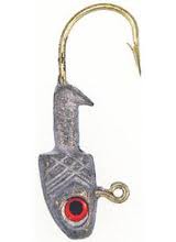 Bass Assassin Crappie Jighead 1/16Oz 6Pk Lead/Red Eye