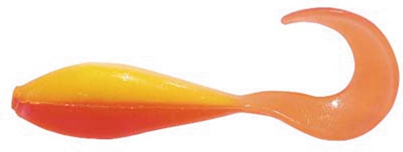 Bass Assassin Curly Shad 2In 10Pk Candy Corn