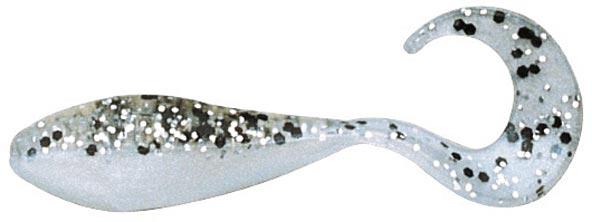 Bass Assassin Curly Shad 2In 10Pk S&P Silver