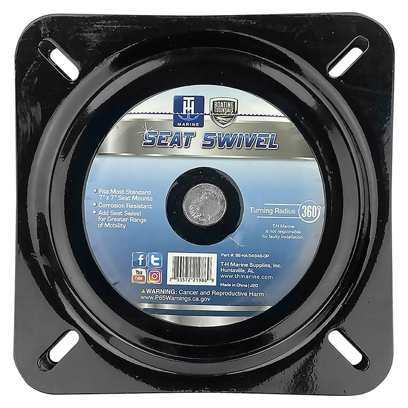 Boater Sports Seat Swivel Stamped Blk