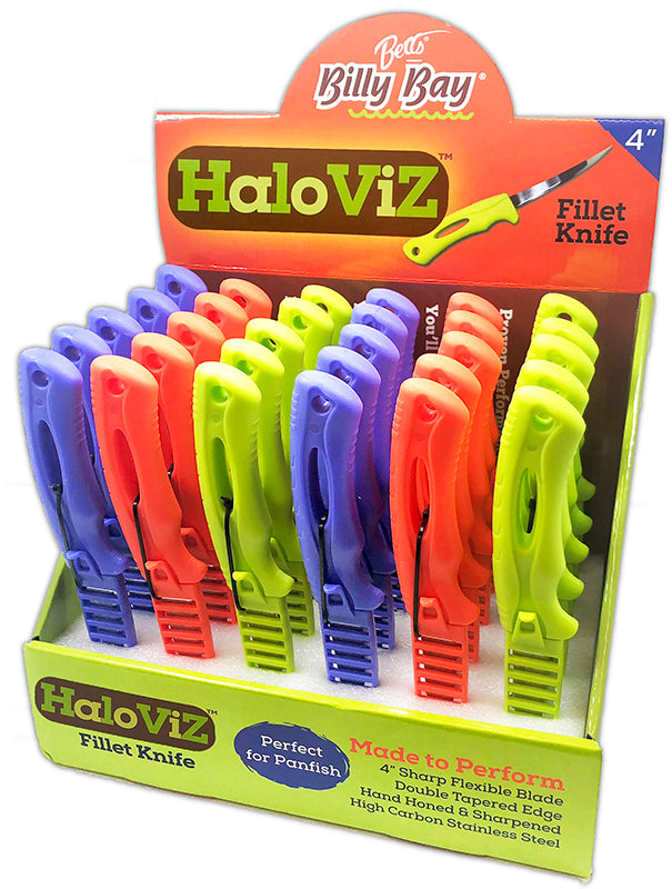 Betts Billy Fillet Knife Displ 30Ea 4In Ss Fillet W/Sh