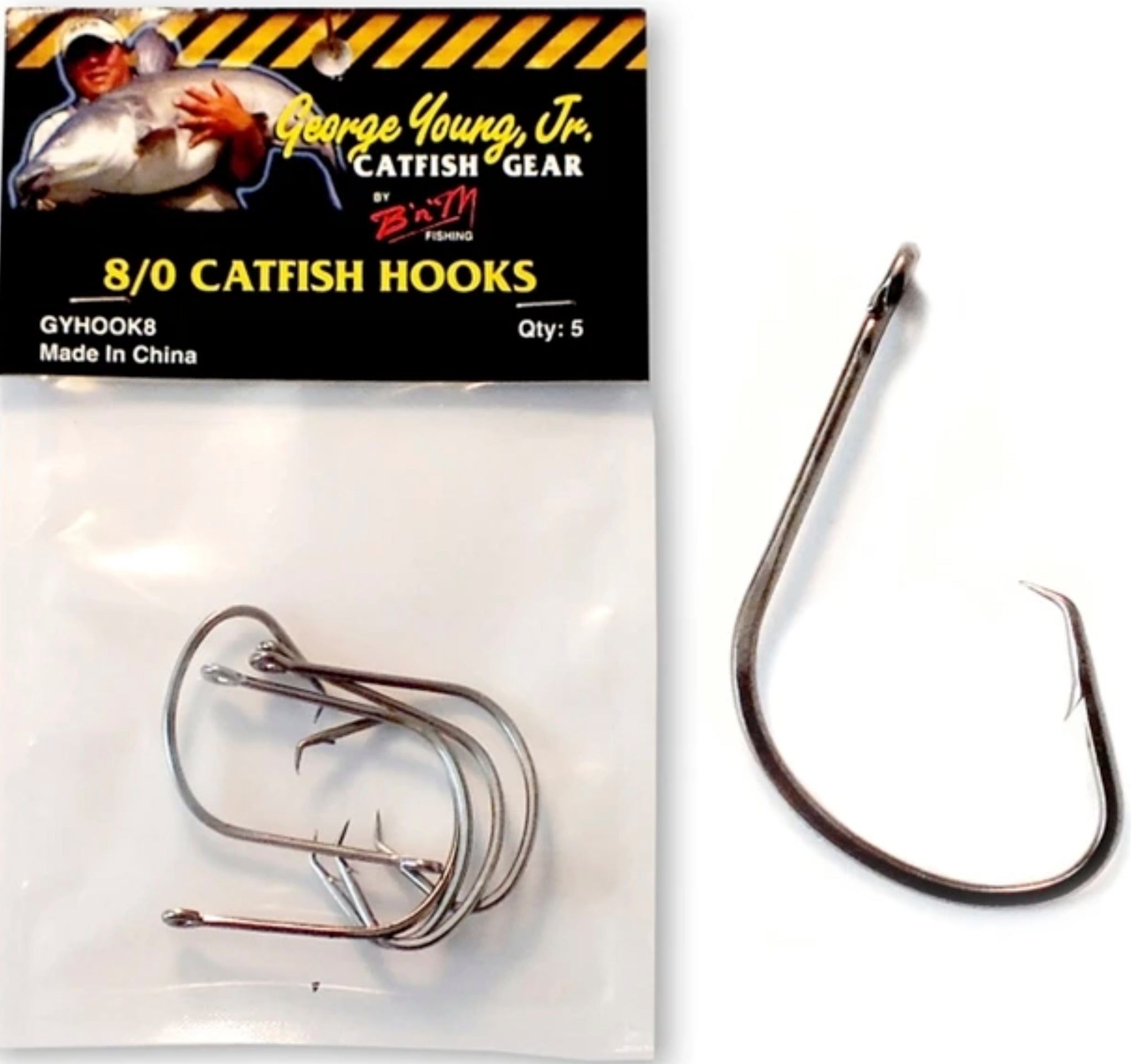 B&M Catfish Offset Hook Black Nickel 8/0 5Pk