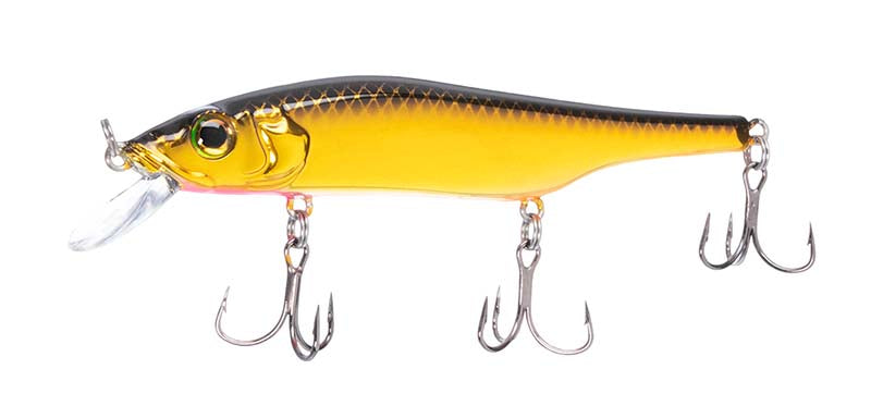 Bill Lewis Scope Stik Jerkbait 3.5In 3/8Oz Gold/Blk/Ob