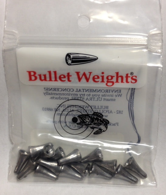Bullet Weight Long Nose Worm Weight 1/8Oz 12Pk