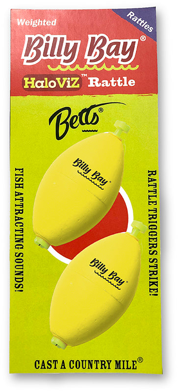 Betts Billy Bay Snap-On Float 2.5In Oval Yell 2Pk