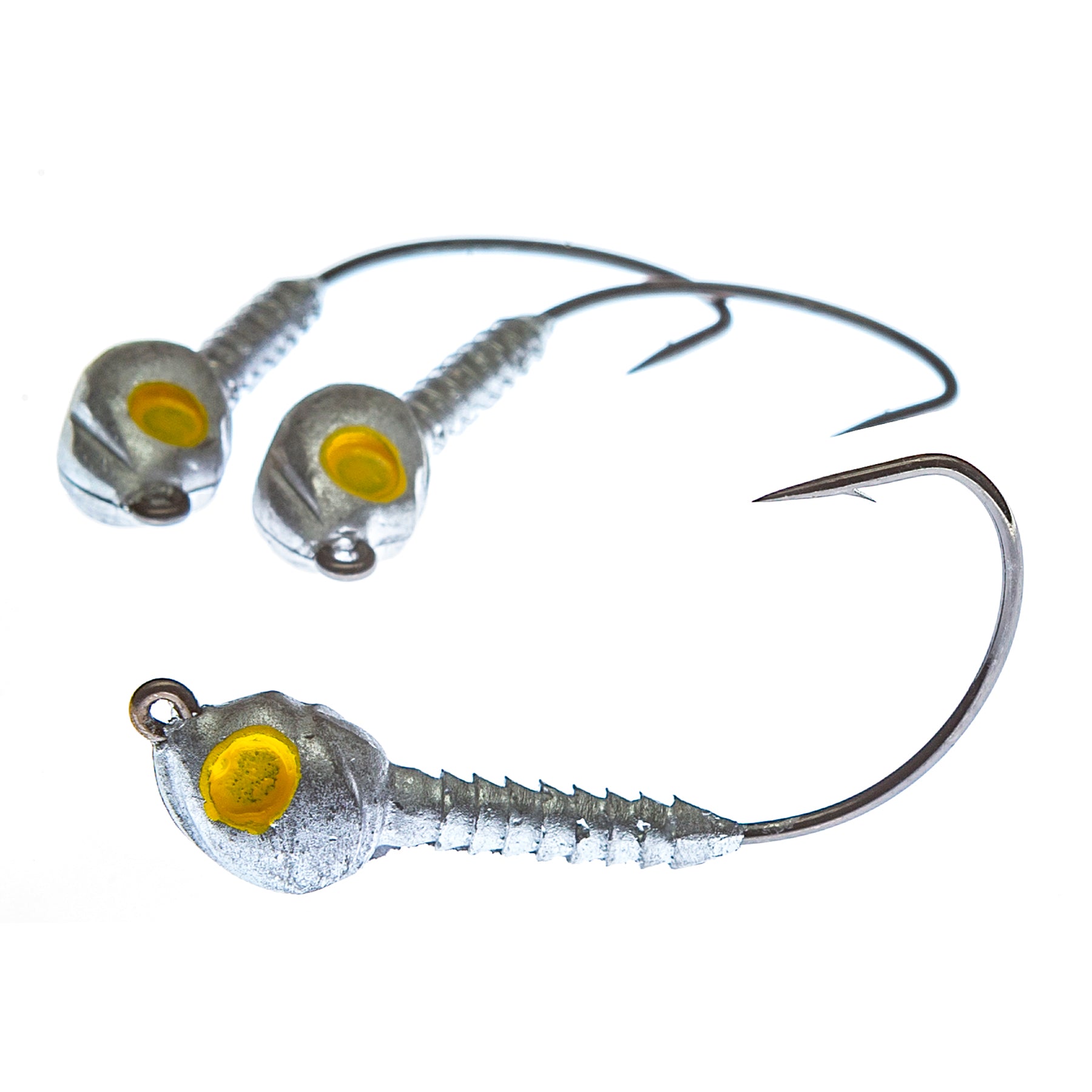 Boat Monkey Barrier Island Jighead 1/4Oz 4Pk Plain/Yellow
