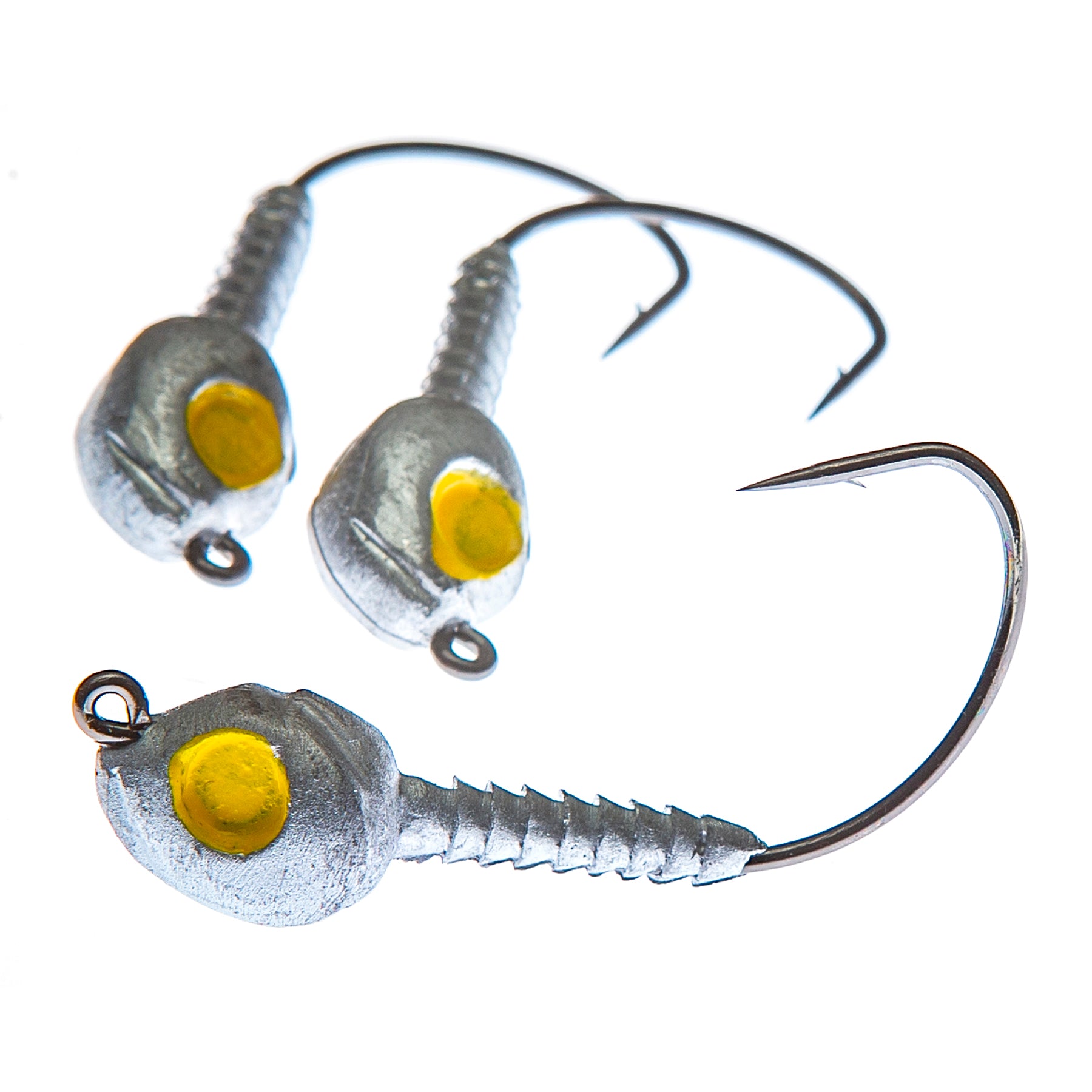 Boat Monkey Barrier Island Jighead 3/8Oz 4Pk Plain/Yellow