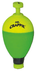 Betts Mr Crappie Snap-On Float 1.5In Pear Wgtd Yg 2Pk