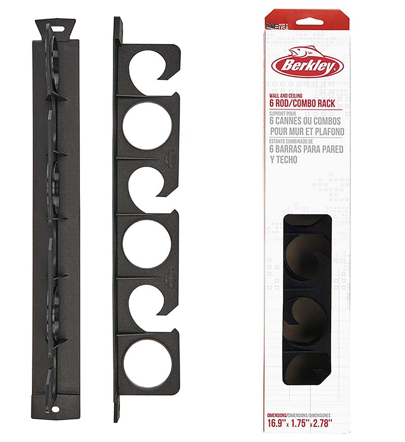 Berkley Space Sav Rod/Combo Rack Black 6-Rods/Combos