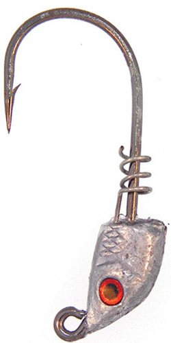 Bass Assassin Screwlock 2/0 Jighead 1/16Oz 3Pk Lead/Red Eye