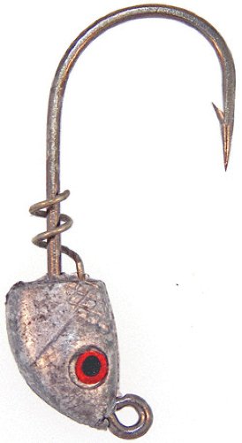 Bass Assassin Screwlock 2/0 Jighead 1/8Oz 3Pk Lead/Red Eye