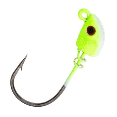 Bass Assassin Screwlock 2/0 Jighead 1/8Oz 3Pk Chart/Red Eye