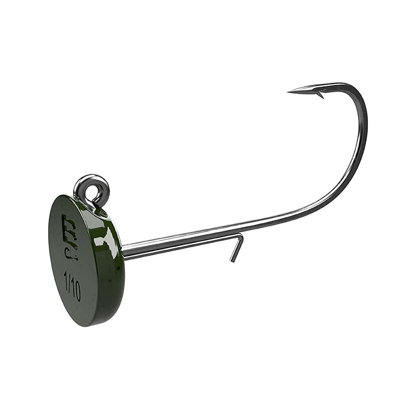 Buckeye Spot Remover Ned Jighead 1/10Oz 3Pk Green Pumpkin