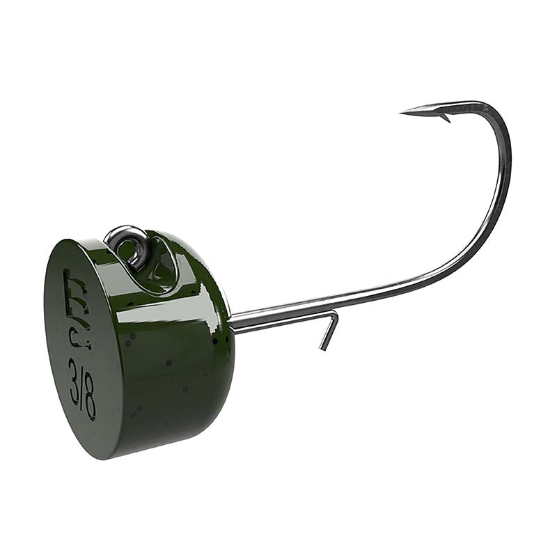 Buckeye Spot Remover Ned Jighead 3/8Oz 3Pk Green Pumpkin