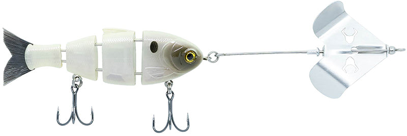 Bucca Bait Baby Bull Shad 3.75In 1/2Oz Pearl Bone