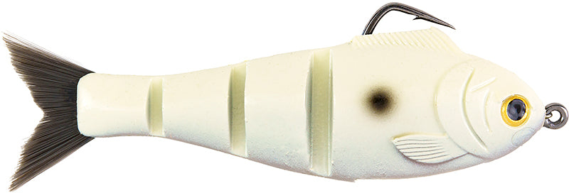 Bucca Bait Baby Bull Shad Weedless 4.5In 3/4Oz Bone 2Pk