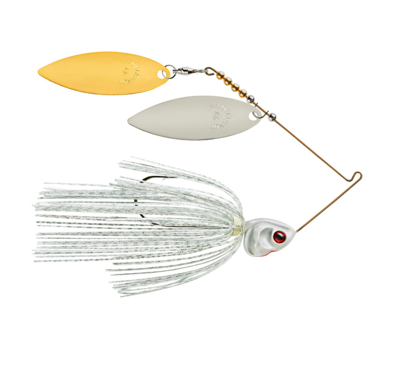 Booyah Covert Spinnerbait 1/2Oz G/N-Wl-Wht/Slv/Prl