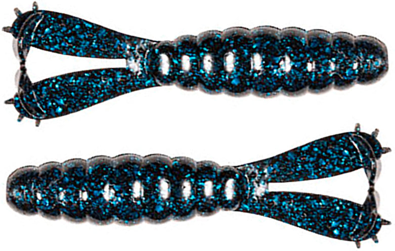 Z-Man Baby Goat Twin Tail Grub 3In 6Pk Black/Blue Flk