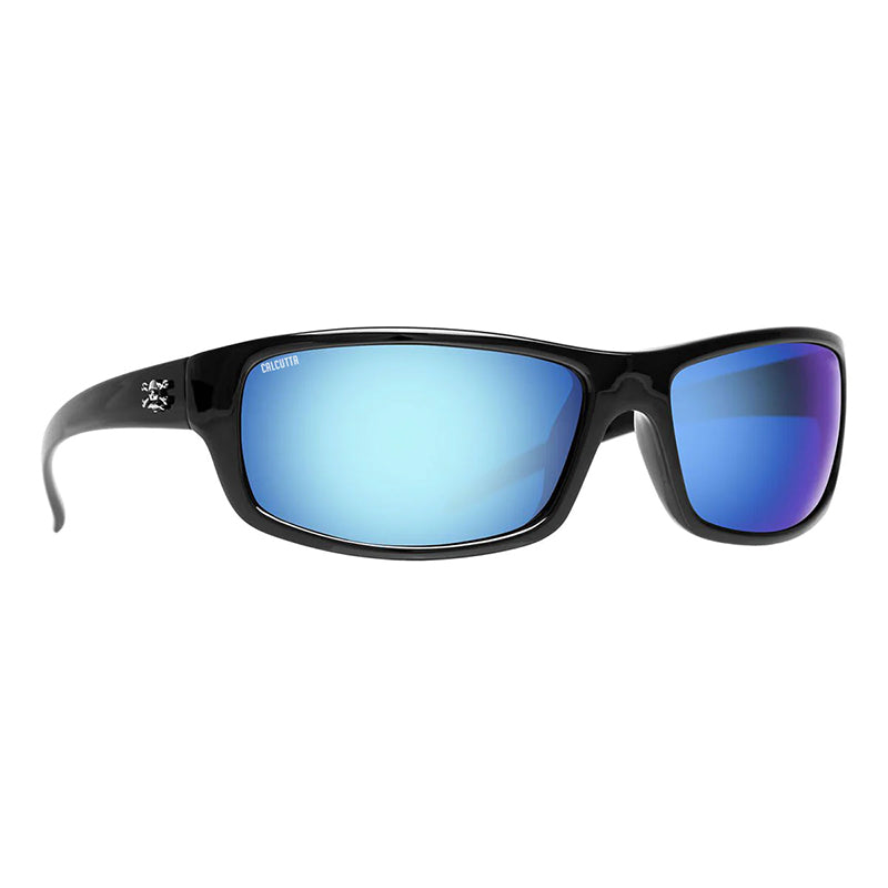 Calcutta Polorized Meads Sunglass Shiny Black/Blue Mirror