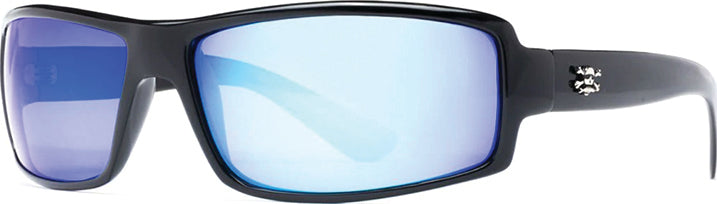 Calcutta Plrzd New Wave Sunglass Black/Blue Mirror