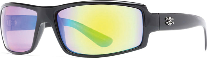Calcutta Plrzd New Wave Sunglass Black/Green Mirror