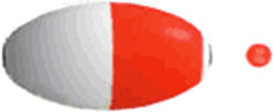 Comal Oval Foam Float W/Bead 1.5In Rw 100Bg