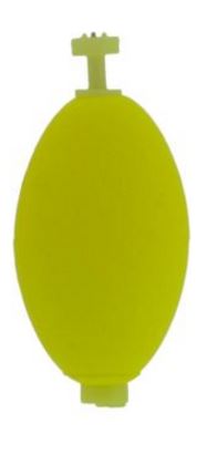 Comal Oval Snap Foam Float 2.5In Yellow 50Bg